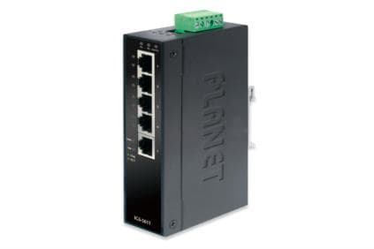 PLANET IGS-501T - Switch - 5 x 10/100/1000 - DIN-skenmonterbar - Likström