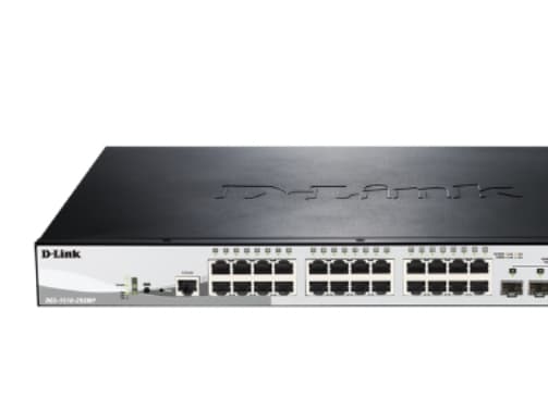 D-Link DGS 1210-28MP - Switch - Administrerad - 24 x 10/100/1000 (PoE+) + 4 x Gigabit SFP - skrivbordsmodell, rackmonterbar - PoE+