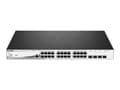 Miniatyrbild 1 av 5: D-Link DGS 1210-28MP - Switch - Administrerad - 24 x 10/100/1000 (PoE+) + 4 x Gigabit SFP - skrivbordsmodell, rackmonterbar - PoE+