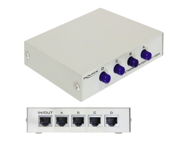 Delock - Switch - 4 x 10/100 - skrivbordsmodell