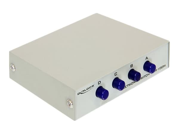 Delock - Switch - 4 x 10/100 - skrivbordsmodell Beige