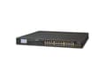 Miniatyrbild 3 av 5: PLANET GSW-2620VHP - Switch - 24 x 10/100/1000 (PoE+) + 2 x Gigabit SFP - skrivbordsmodell, rackmonterbar - PoE+ (300 W)