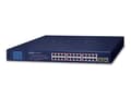 Miniatyrbild 4 av 5: PLANET GSW-2620VHP - Switch - 24 x 10/100/1000 (PoE+) + 2 x Gigabit SFP - skrivbordsmodell, rackmonterbar - PoE+ (300 W)
