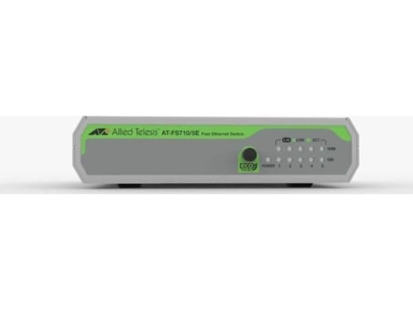 Allied Telesis FS710/5E Uhåndtert Fast Ethernet (10/100) Grønn, Grå