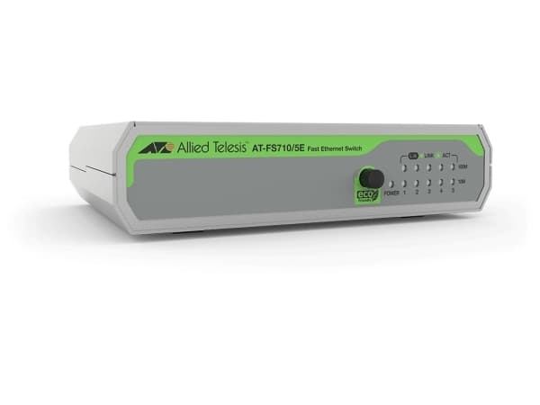 Allied Telesis FS710/5E Uhåndtert Fast Ethernet (10/100) Grønn, Grå