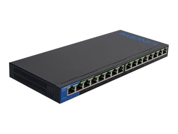 Linksys Business LGS116P - Switch - ohanterad - 8 x 10/100/1000 (PoE+) + 8 x 10/100/1000 - skrivbordsmodell, väggmonterbar - PoE+ (80 W) - AC 100/230