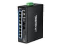 Miniatyrbild 1 av 5: TRENDnet TI-G102 - Switch - ohanterad - 8 x 10/100/1000 + 2 x kombinations-Gigabit SFP - DIN-skenmonterbar, väggmonterbar - likström - TAA-kompatibel