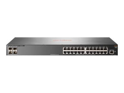 HPE Aruba 2930F 24G 4SFP - Switch - L3 - Administrerad - 24 x 10/100/1000 + 4 x gigabit SFP (upplänk) - rackmonterbar Grå