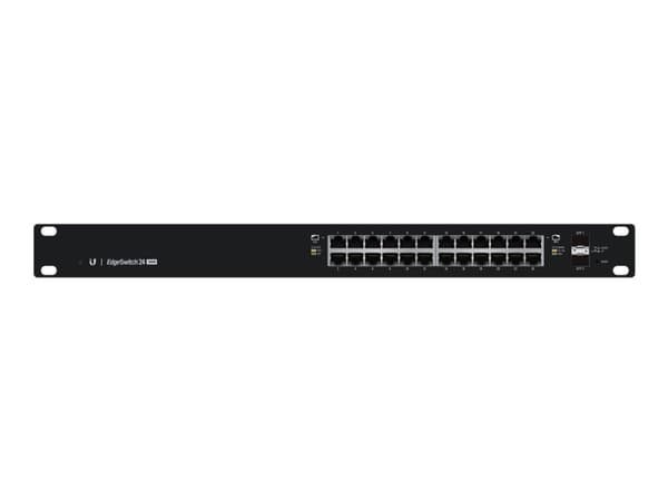 Ubiquiti EdgeSwitch 24 - Switch - L3 - Administreret - 24 x 10/100/1000 (PoE+) + 2 x Gigabit SFP - monterbar på stativ - PoE+