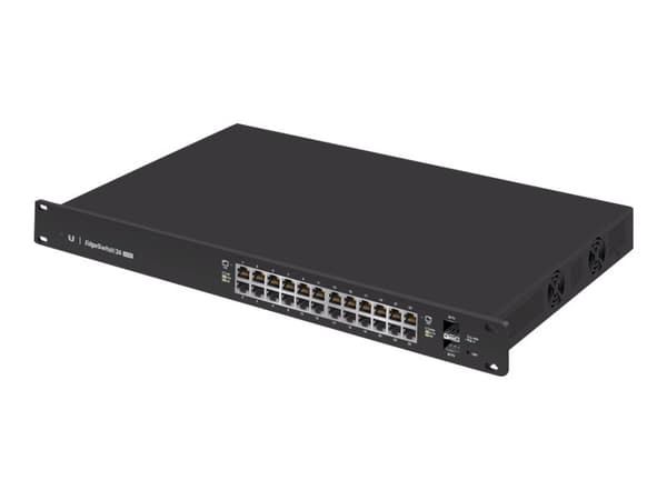 Ubiquiti EdgeSwitch 24 - Switch - L3 - Administreret - 24 x 10/100/1000 (PoE+) + 2 x Gigabit SFP - monterbar på stativ - PoE+
