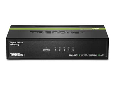 TRENDnet TEG S50G - Switch - 5 x 10/100/1000 - skrivbordsmodell - TAA-kompatibel