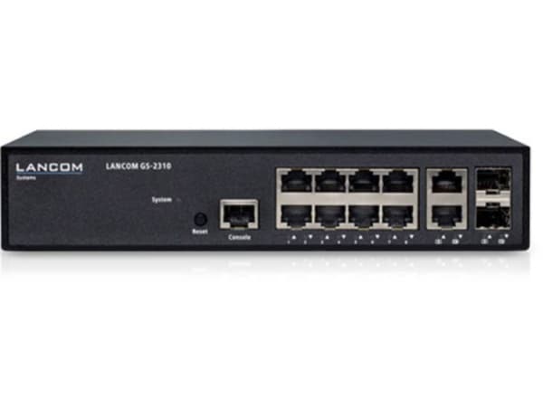 LANCOM GS-2310 - Switch - Styrt - 8 x 10/100/1000 + 2 x kombo-Gigabit SFP - stasjonær, rackmonterbar