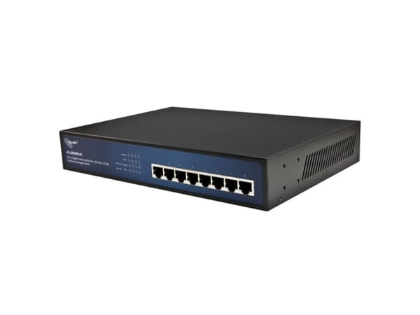 ALLNET ALL8808POE, Ohanterad, L2, Gigabit Ethernet (10/100/1000), Strömförsörjning via Ethernet (PoE) stöd, Rackmontering