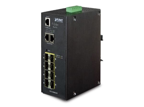 PLANET IGS-10080MFT - Switch - Administrerad - 8 x SFP + 2 x 10/100/1000 - DIN-skenmonterbar