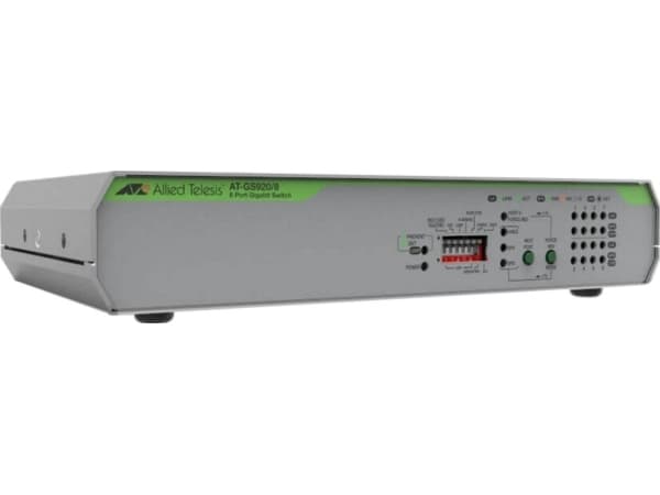 Allied Telesis CentreCOM AT-GS920/8 - Switch - ikke-styrt - 8 x 10/100/1000 - stasjonær