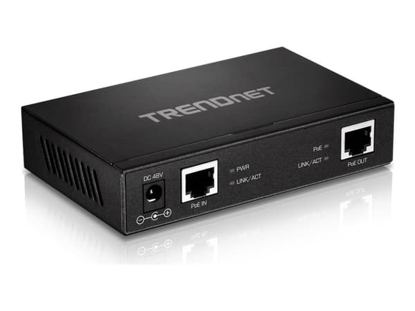 TRENDnet TPE-E110 - Forsterker - 1GbE - 10Base-T, 100Base-TX, 1000Base-T - RJ-45 / RJ-45 - opp til 100 m