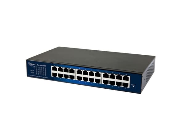 ALLNET ALL-SG8324M, hanterad, L2, Gigabit Ethernet (10/100/1000), Full duplex, Rackmontering Svart