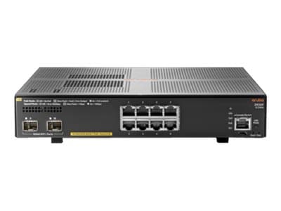 HPE Aruba 2930F 8G PoE+ 2SFP+ - Switch - L3 - Administreret - 8 x 10/100/1000 (PoE+) + 2 x 1 Gigabit / 10 Gigabit SFP+ (uplink) - monterbar på stativ