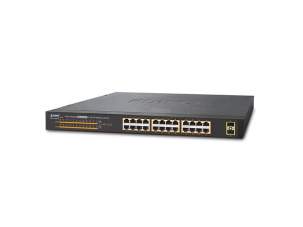 PLANET GSW-2620HP, Hallitsematon, 10G Ethernet (100/1000/10000), Power over Ethernet -tuki, 1U