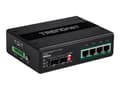 Miniatyrbild 3 av 5: TRENDnet TI-PG62B - Switch - ohanterad - 4 x 10/100/1000 (PoE+) + 2 x Gigabit SFP - DIN-skenmonterbar, väggmonterbar - PoE+ (120 W) - likström - TAA-