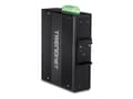Miniatyrbild 4 av 5: TRENDnet TI-PG62B - Switch - ohanterad - 4 x 10/100/1000 (PoE+) + 2 x Gigabit SFP - DIN-skenmonterbar, väggmonterbar - PoE+ (120 W) - likström - TAA-