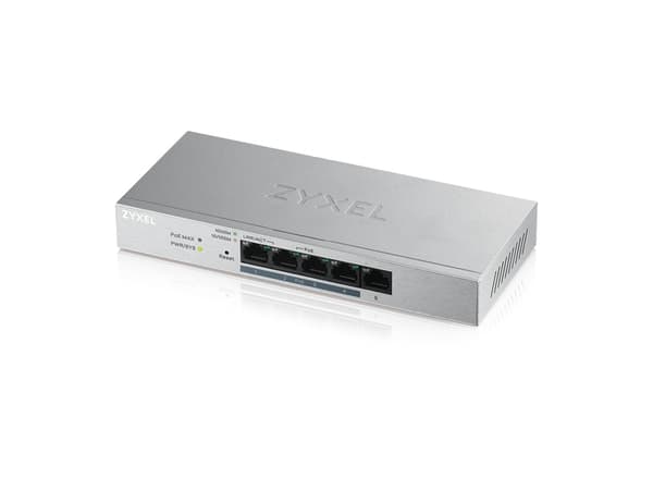 Zyxel GS1200-5HP v2 - Switch - Administrerad - 1 x 10/100/1000 + 4 x 10/100/1000 (PoE+) - skrivbordsmodell - PoE+ (60 W)