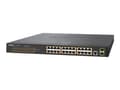 Miniatyrbild 1 av 5: PLANET GS-4210-24P2S - Switch - Administrerad - 24 x 10/100/1000 (PoE+) + 2 x Gigabit SFP - rackmonterbar - PoE+ (300 W)