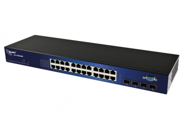ALLNET 127211, Håndtert, L2, Gigabit Ethernet (10/100/1000), Rack-montering, 19U, Kan monteres på vegg