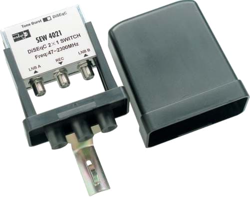 Schwaiger SEW4021211, 2 innganger, 1 utganger, 950 - 2300 MHz, 4 dB, 75 O, 75 O