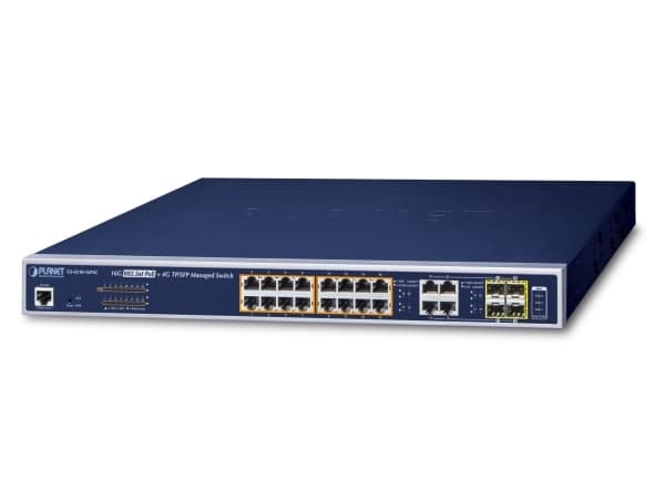 PLANET GS-4210-16P4C, Hallittu, L2/L4, Gigabit Ethernet (10/100/1000), Power over Ethernet -tuki, Telineasennus, 1U
