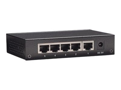 Intellinet 5-Port Gigabit Ethernet Switch, Metal, Box - Switch - 5 x 10/100/1000 - skrivbordsmodell