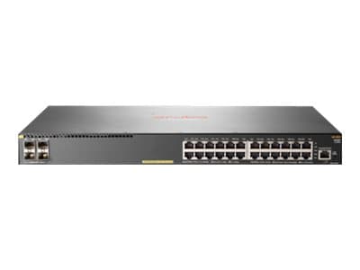 HPE Aruba 2930F 24G PoE+ 4SFP+ - Switch - L3 - Styrt - 24 x 10/100/1000 (PoE+) + 4 x 1 Gigabit / 10 Gigabit SFP+ (opplink) - rackmonterbar - PoE+ (37