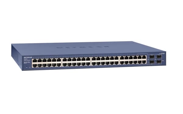 NETGEAR Smart GS748T - V5 - switch - L3 Lite - Styrt - 48 x 10/100/1000 + 2 x Gigabit SFP + 2 x kombo-Gigabit SFP - stasjonær, rackmonterbar