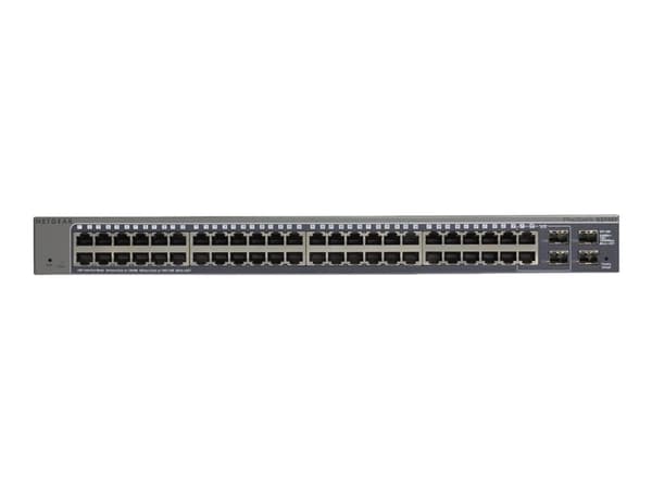 NETGEAR Smart GS748T - V5 - switch - L3 Lite - Styrt - 48 x 10/100/1000 + 2 x Gigabit SFP + 2 x kombo-Gigabit SFP - stasjonær, rackmonterbar