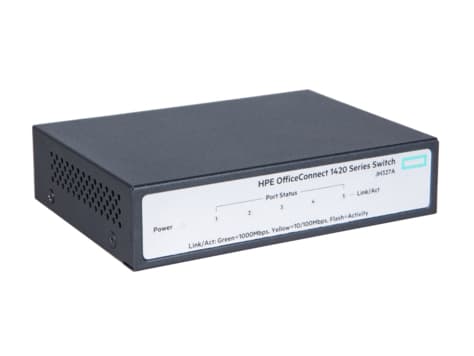HPE OfficeConnect 1420 5g - Switch - ohanterad - 5 x 10/100/1000 - skrivbordsmodell