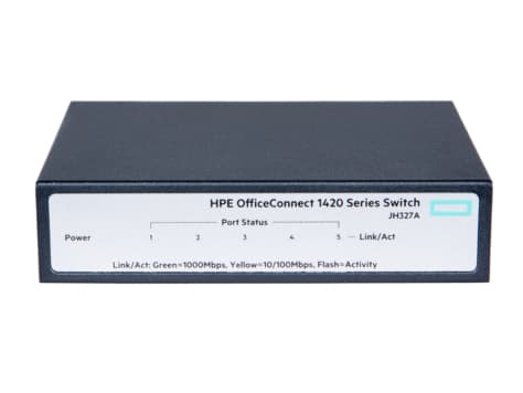 HPE OfficeConnect 1420 5g - Switch - ohanterad - 5 x 10/100/1000 - skrivbordsmodell