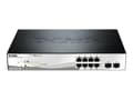 Miniatyrbild 2 av 5: D-Link Web Smart DGS-1210-10P - Switch - Administrerad - 8 x 10/100/1000 (PoE+) + 2 x Gigabit SFP - skrivbordsmodell - PoE+ (78 W)