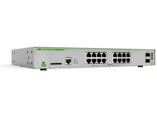 Allied Telesis AT-GS970M/18-50, Hallittu, L3, Gigabit Ethernet (10/100/1000), Telineasennus, 1U