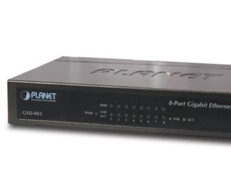PLANET GSD-803 - Switch - 8 x 10/100/1000 - skrivbordsmodell