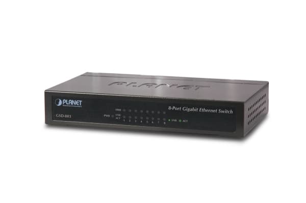 PLANET GSD-803 - Switch - 8 x 10/100/1000 - skrivbordsmodell