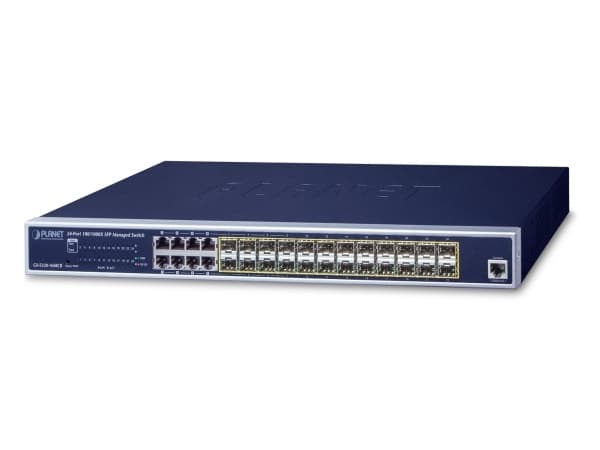 PLANET GS-5220-16S8CR - Switch - Administrerad - 24 x Gigabit SFP + 8 x delad 10/100/1000 - rackmonterbar