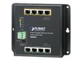 Miniatyrbild 1 av 5: PLANET WGS-804HP - Switch - ohanterad - 4 x 10/100/1000 (PoE+) + 4 x 10/100/1000 - DIN-skenmonterbar, väggmonterbar - PoE+ (120 W) - likström