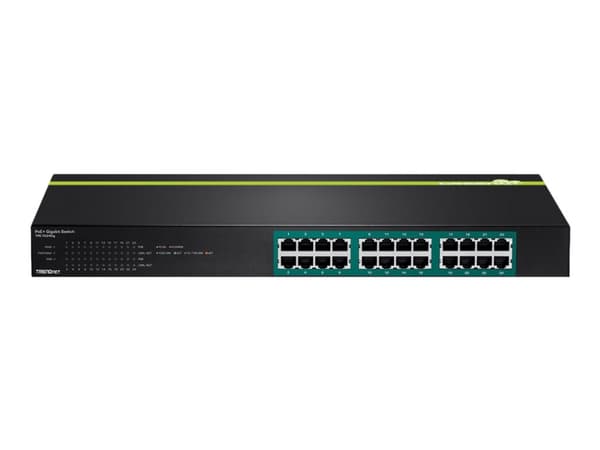 TRENDnet TPE TG240g - Switch - 24 x 10/100/1000 (PoE+) - skrivbordsmodell, rackmonterbar - PoE+ (370 W) - TAA-kompatibel