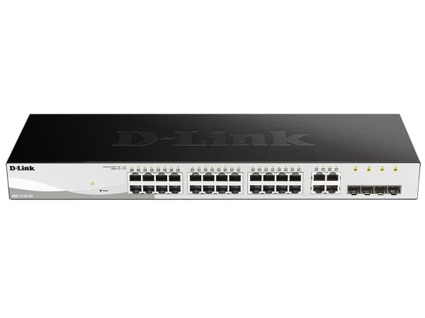 D-Link Web Smart DGS-1210-24 - Switch - Administrerad - 24 x 10/100/1000 + 4 x kombinations-SFP - skrivbordsmodell