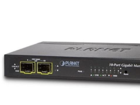 PLANET GSD-1002M - Switch - Styrt - 8 x 10/100/1000 + 2 x Fast Ethernet/Gigabit SFP - stasjonær