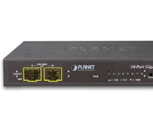 PLANET GSD-1002M - Switch - Styrt - 8 x 10/100/1000 + 2 x Fast Ethernet/Gigabit SFP - stasjonær