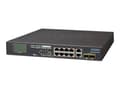Miniatyrbild 1 av 5: PLANET FGSD-1022VHP - Switch - ohanterad - 8 x 10/100 (PoE+) + 2 x kombinations-Gigabit SFP - skrivbordsmodell - PoE+ (120 W)