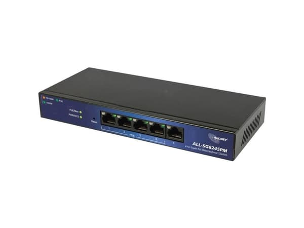 ALLNET ALL-SG8245PM, hanterad, L2, Gigabit Ethernet (10/100/1000), Full duplex, Strömförsörjning via Ethernet (PoE) stöd
