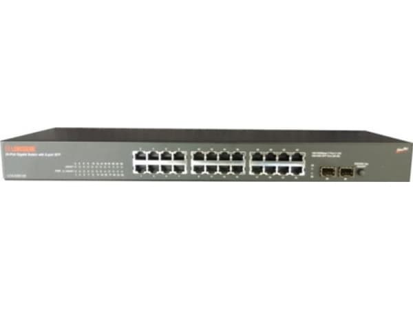 Longshine LCS-GS9126, Hallitsematon, Gigabit Ethernet (10/100/1000), Täysin kaksipuolinen, Telineasennus, 1U