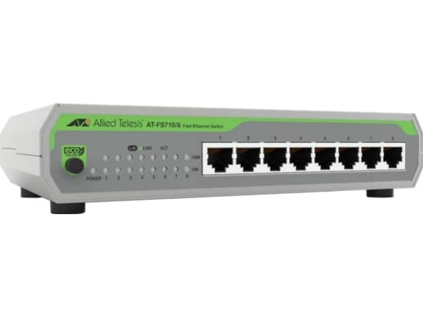 Allied Telesis AT-FS710/8-50 Ohanterad Fast Ethernet (10/100) Grå